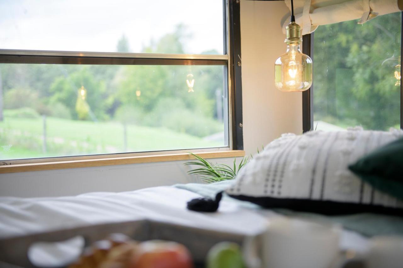 American School Bus Retreat With Hot Tub In Sussex Meadow Uckfield Eksteriør bilde